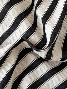 1件装 男童阔腿条纹休闲裤，春夏款 - 黑與白 - 查看 6