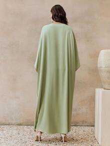 Anewsta Đầm dạ hội dài tay kiểu Bohemian mới dành cho nữ, đính cườm, thanh lịch, thích hợp cho tiệc sinh nhật và các dịp trang trọng, mùa xuân/hè. - màu xanh lá - Xem 3