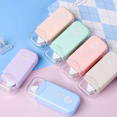 SHEIN Basic living 1PC/3Pcs Random Creative Correction Tape Core Double-Sided Adhesive Tape Craft Tape