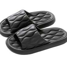 Ultra Comfortable And Flexible Slide Sandals - Black - View 3