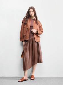 CUCCOO BIZCHIC Women's Rivet Design Casual Fashionable Slip-On Flat Sandals - Camel - View 7