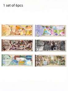 一套6张朱利安之梦创意贴纸，日记贴纸，宠物贴纸，胶片剪裁日记材料贴纸 - 套裝 - 查看 13