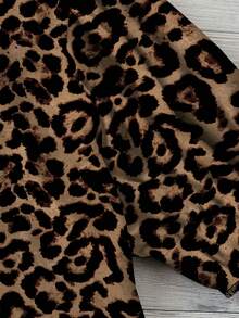 EMERY ROSE Áo kiểu nữ cỡ lớn, phong cách tối giản lãng mạn, họa tiết da báo, thích hợp cho mùa hè. - Nhiều màu - Xem 4