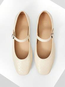 MOTF ROUND TOE COMFORTABLE FASHIONABLE AND ELEGANT WOMEN'S FLAT SHOES SPRING SHOES SPRING BREAK EASTER SPRING SHOES - cream - View 2