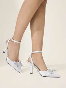 CUCCOO CHICEST 女士尖头搭扣设计日常百搭时尚高跟鞋 - 灰色 - 查看 5