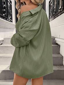 Sylviya 3pcs Women's Casual Vacation Cardigan, Tube Top And Shorts Set - Green - View 10
