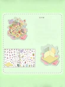 1 Set Of 4 Pcs Miniature Scenery Stickers For Witch's Part-Time Job - DIY Stickers And 3D Stickers - Witch part-time job - View 7