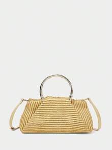 SHECARRY Women's Bohemian Style Fashion Handbag - Apricot - View 3