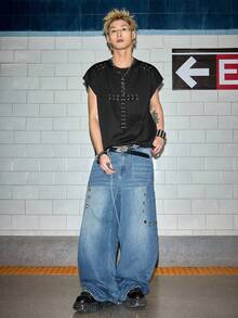 ROMWE MEN Street Life Men's Hip Hop Distressed Cross Graphic Tank Top - Black - View 8