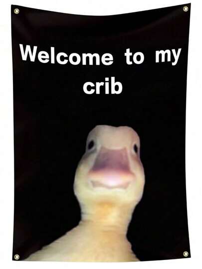 1PC 2x3 Feet Welcome To My Flag Durable Man Hole Wall Banner With Brass Trim, Perfect Room Decor For College Dorm, Outdoor Parties & Festival. Great Gift For Friends.