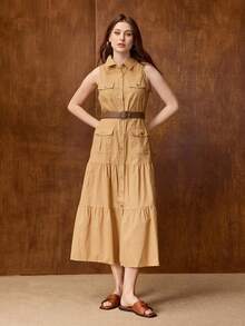 MOTF WOMEN PU LEATHER BUCKLE DETAIL FLAT SANDALS - Brown - View 9