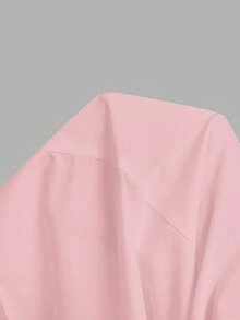 Serisse 女士纯色高腰侧拉链设计休闲长裙 - 淺粉色 - 查看 7