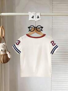 SHEIN Playful Pals 男婴经典白色短袖圆领T恤，适合各种体型，是户外玩耍或居家休闲穿着的理想之选。 - 彩色 - 查看 2