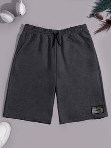 EURMUSE Men 3pcs Pack Drawstring Label Detailed Regular Shorts - Multicolor - View 4
