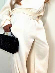 Mariisbox Quần nỉ nỉ cỡ lớn đi nghỉ sân bay, thường ngày mùa thu, mùa thu, mùa đông, trở lại trường học Giáng sinh Lễ tạ ơn - Vàng nhạt - Xem 3