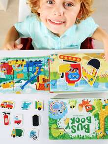 3D Animal Sticker Interactive Toy, Interactive Game Quiet Busy Book, Reusable, Animal Sticker Themed Shapes, Children's Cognitive 3D Stickers, Parent-Child Interactive Sticker Toy - Multicolor - View 6