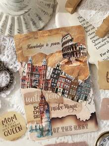 2 Set Of 50 PCS Memories Quotes For Journal Stickers Scrapbook Stickers Vintage English Label Scrapbooking Junk Journal Embelishment Decoration Stickers - various - View 14