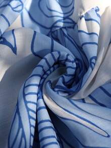 Vivid Eden 女士V领吊带露背系带休闲印花沙滩度假连衣裙 - 彩色 - 查看 7