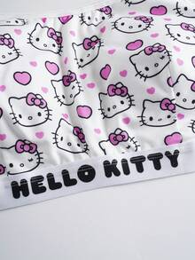 HELLO KITTY AND FRIENDS | SHEIN Plus Size Letter & Cartoon Graphic Bra And Boyshorts Set - Pink - View 7