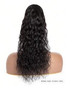 QUICK WEAR Ponytail Human Hair Clip On Ponytail Ponytail Extension 16 Inch Claw Clip Ponytail Extension Long Wavy Clip On Ponytails For Women Natural Black 100% Human Hair Extensions Ponytails Hair Extension - Natural Black - View 16