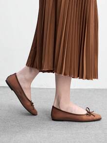 CUCCOO BIZCHIC Spring And Summer Women's New Mesh Breathable Bow Mary Jane Shoes Valentine's Day - Mesh brown - View 3