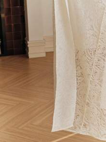 Anewsta 女士新款修身优雅蕾丝风衣 - 杏色 - 查看 8