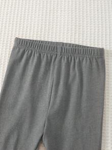 Cozy Pixies 2pcs Set Baju Bayi Perempuan Rajut Lembut Leher Bulat Lengan Pendek dengan Hiasan Pita dan Celana Pinggang Elastis, Bayi Perempuan - MultiWarna - View 7