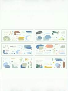 一套6张朱利安之梦创意贴纸，日记贴纸，宠物贴纸，胶片剪裁日记材料贴纸 - 套裝 - 查看 6