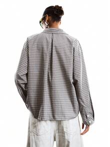 LYSMO 2026 New Arrive Minimalism Spring/Summer Women's Casual Plaid Floral Print 3D Shirt,Going Out Top,Stylish Women's Blouses/Casual Blouses For Women,Vintage,Plaid/Casual,Vacation/Boho/Sexy - Coffee Brown - View 2