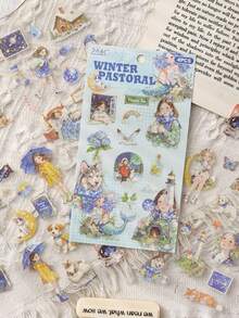 一套6张趣味十足的防水贴纸，适用于日记本、人物贴纸、宠物日记等。 - 彩色 - 查看 3