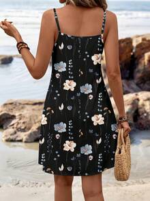 Sylviya Women's Spaghetti Strap Knitted Mini Dress, Suitable For Summer Summer Dresses For Women,Sun Dresses For Women,Bohemian Clothes Chic Dress,Vacation - Multicolor - View 4