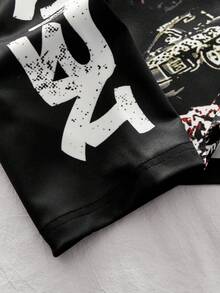 AXEPEAK 男士休闲时尚街头图案T恤 - 彩色 - 查看 5