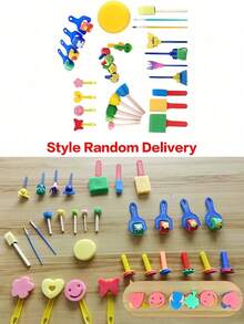 30 件绘画海绵刷和印章套装 返校,返校,学校用品 - 彩色 - 查看 7