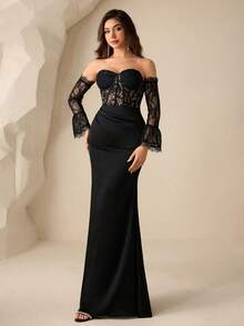 Coutiva Luxury Evening Gown, High-End Formal Dress, Elegant Elegant, Exquisite - Black - View 5