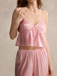 女士睡衣套装 - 粉色 - 查看 5