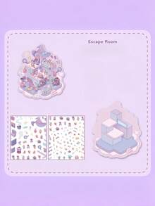 1 Set Of 4 Pcs Miniature Scenery Stickers For Witch's Part-Time Job - DIY Stickers And 3D Stickers - Witch part-time job - View 9