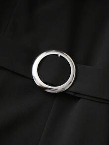 Franclia Women's Spring Wear Jumpsuit, Elegant Summer Vacation Wear Jumpsuit, Women's Elegant Party Jumpsuit, Women's Black Jumpsuit, New Spring Summer Suspender Waist Cinching Slimming Women's Lace Lace Jumpsuit - Black - View 3