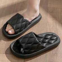 Ultra Comfortable And Flexible Slide Sandals - Black - View 1