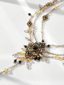 Maija Collar de flores multicomponente - Dorado - Ver 4