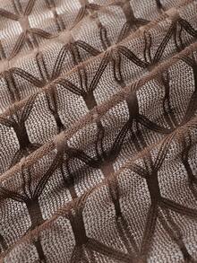 GlowEve Women's Solid Color Sheer Long Sleeve Lightweight Jacket - Brown - View 5