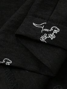 DAZY 女士秋冬睡衣三件套：开衫、无袖吊带衫和长裤 - 黑色 - 查看 7