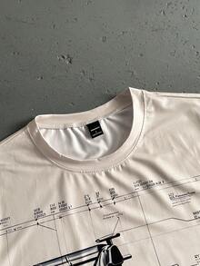 StoneGrade 男士休闲圆领短袖赛车印花 T 恤，百搭图案 T 恤 - 彩色 - 查看 6