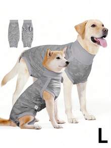 1件装狗狗术后恢复服，狗狗术后恢复服，母犬绝育手术服，狗狗手术专用连体衣，可替代伊丽莎白圈，迷彩款 - 彩色 - 查看 10