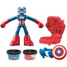 Play-Doh Marvel Captain America Stamping Shield Action Figure Playset Age 4+ 1 Player F98295L0 - Black Panther - View 10