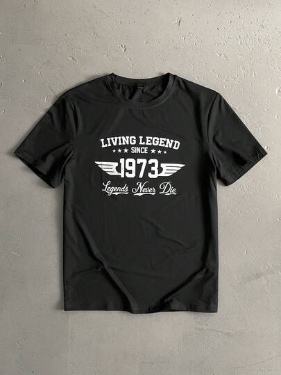 StoneGrade 男士字母印花圆领短袖休闲修身T恤 男士T恤休闲