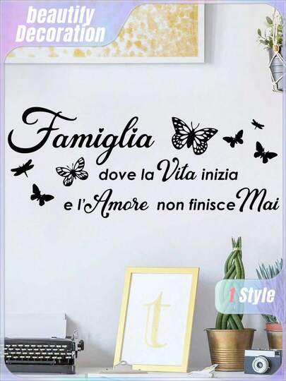 3 pezzi/set Adesivi murali in PVC, adesivi decorativi con figure creative e farfalle per la casa, adesivi, decalcomanie murali, decalcomanie in vinile per decorazioni domestiche, articoli per decorazioni primaverili per rinnovare la tua casa, adesivi decorativi Rama