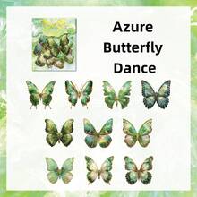 1set Of Six 3d Hot Foil Stamped Stickers Featuring The Theme Of "Wings Of Joyful Nature," A Retro Diy Journaling Material. - 6pcs - View 5