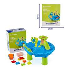22/24 件套儿童沙滩玩具套装，包括沙滩工具、儿童水沙游戏工具、铲子、凳子、沙滩桶和其他儿童互动沙滩玩具。沙滩工具。 - 彩色 - 查看 3