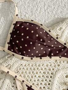 Swim Vcay Fashionable Sexy Hot-Selling Polka Dot Design Bikini Set, Summer - Multicolor - View 4