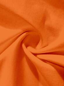 EMERY ROSE 女士宽松落肩长袖休闲卫衣，饰有小狗图案，圆领 - 橘色 - 查看 3